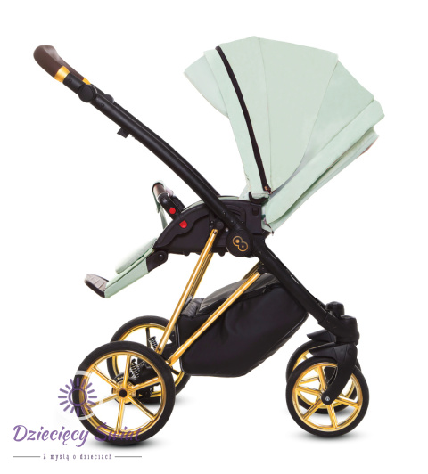 BabyActive Musse Ultra Mint – Wielofunkcyjny wózek głęboko-spacerowy 2w1 z żelowymi kołami.