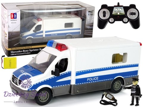 Zdalnie Sterowana Policja Mercedes Sprinter Policjant Niebieski