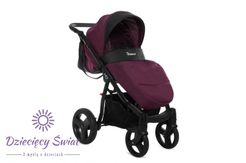 Mommy Classic 3w1 Black Magic 08 Plum wózek dziecięcy głęboko spacerowy