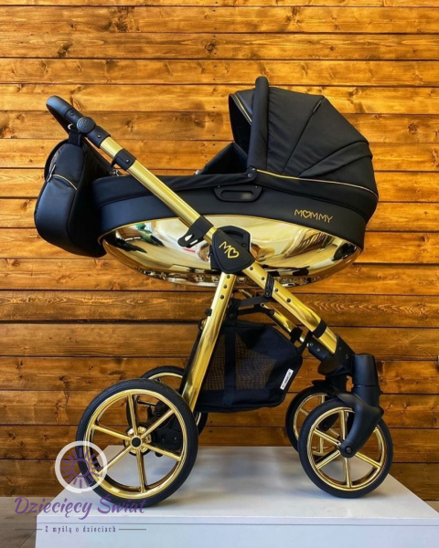 Mommy Glossy Gold Black 3w1 BabyActive wózek wielofunkcyjny w nowoczesnym design