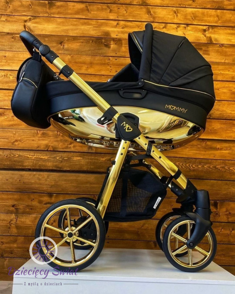 Mommy Glossy Gold Black 3w1 BabyActive wózek wielofunkcyjny w nowoczesnym design