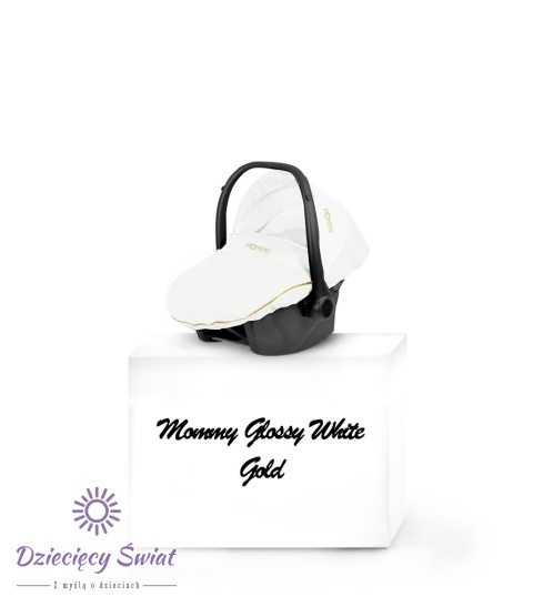 BabyActive Mommy Glossy 3w1 Gold White – Elegancki wózek głęboko-spacerowy z fotelikiem