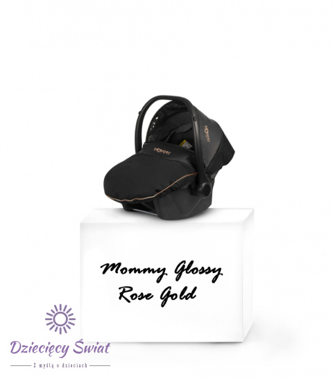 Mommy Glossy Rose Gold Black 3w1 BabyActive wózek wielofunkcyjny w nowoczesnym design