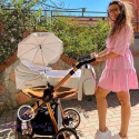 Mommy Glossy Rose Gold White 3w1 BabyActive nowoczesny wózek dziecięcy