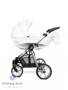 Mommy Glossy Silver White 3w1 BabyActive nowoczesny wózek dziecięcy