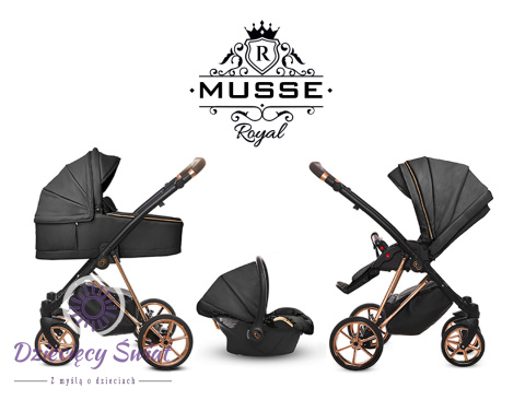 Musse Royal Onyx 3w1 BabyActive wielofunkcyjny wózek dziecięcy