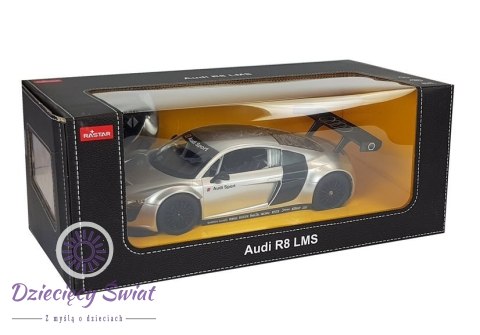 Auto R/C Audi R8 LMS Rastar 1:14 Srebrne na Pilota