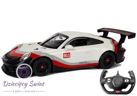 Auto R/C Porsche 911 GT3 CUP Rastar 1:14 Białe na pilota