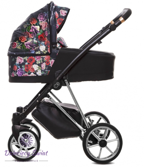 Musse Rose Dark Rose 3w1 BabyActive wózekm dziecięcy w kwiaty