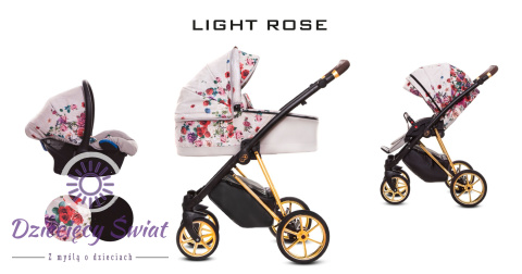 Musse Rose Light Rose 3w1 BabyActive wózekm dziecięcy w kwiaty