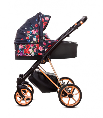 Musse Rose Dark Rose 2w1 BabyActive wózekm dziecięcy w kwiaty