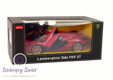 Auto R/C Lamborghini Sian FKP 37 Rastar 1:14 Czerwone Na Pilota