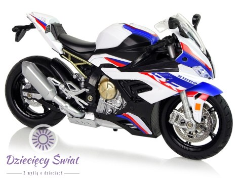 Motocykl Model BMW S1000RR Biały Dźwięki Światła