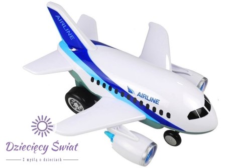 Duży Samolot Boeing Airplane Światło Dźwięk 33 cm