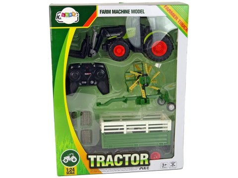 Zestaw Traktor R/C Maszyny Rolnicze 2,4G Zgrabiarka Akcesoria