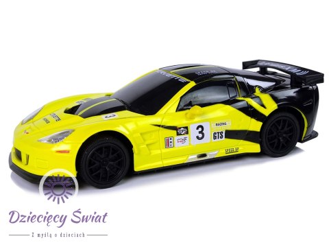 Auto Sportowe R/C 1:24 Corvette Żółte C6.R 2.4 G Światła