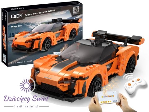 Klocki Konstrukcyjne Auto Sportowe Blaze Car Pomarańczowe R/C 295 Elementów CADA