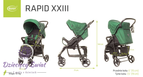 RAPID XXIII GREEN 4BABY Wózek spacerowy do 22kg