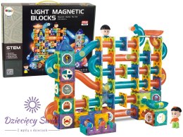 Świecąca Zjeżdżalnia Dla Kulek Klocki Magnetyczne 252 Elementy