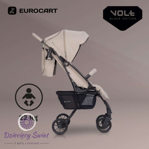 Wózek Spacerowy VOLT Black Edition EURO-CART Fossil | Komfort i Nowoczesność