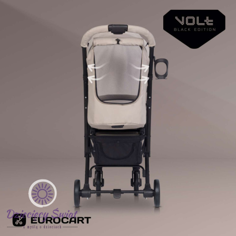 Wózek Spacerowy VOLT Black Edition EURO-CART Fossil | Komfort i Nowoczesność