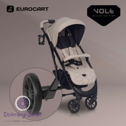 Wózek Spacerowy VOLT Black Edition EURO-CART Fossil | Komfort i Nowoczesność