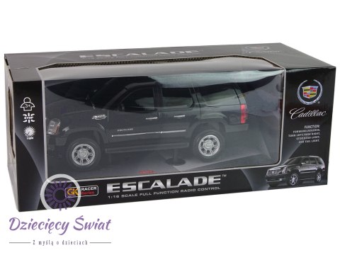 Auto Cadillac Escalade R/C Czarny Światła Dźwięk 1:16