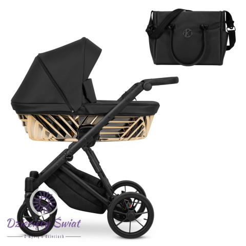 Ivento Glam 2w1 Black Pearl Black Kunert wózek dziecięcy o nowoczesnym design