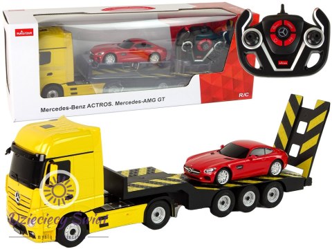 Laweta Autko R/C Mercedes-Benz 1:26 Żółte Czerwone