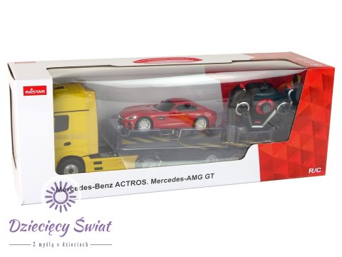 Laweta Autko R/C Mercedes-Benz 1:26 Żółte Czerwone
