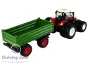 Traktor Zdalnie Sterowany z Przyczepą 1:24 Czerwony Zielony