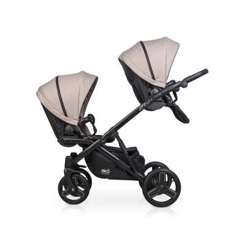 Wózek bliźniaczy easyGO 2 of US Taupe 2w1, 3w1 DUO SLIM