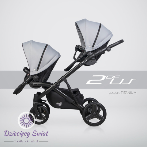 Wózek bliźniaczy easyGO 2 of US Titanium 2w1, 3w1 DUO SLIM