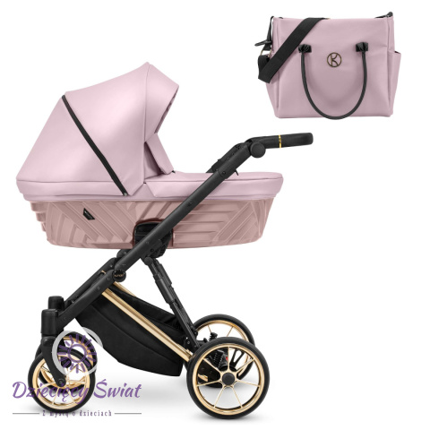 Ivento Premium 2w1 Eco Pink Metalic Kunert wózek dziecięcy o nowoczesnym design