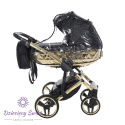 Hand Craft Junama 2w1 kolor Black + Gold nowoczesny wózek dziecięcy