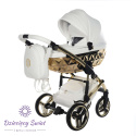 Hand Craft Junama 2w1 kolor White + Gold nowoczesny wózek dziecięcy