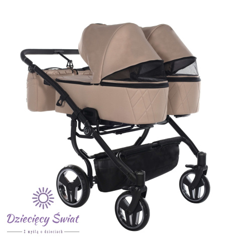 Junama DUO V3 2.0 78cm Beige wózek bliźniaczy 2w1, 3w1 / rok po roku