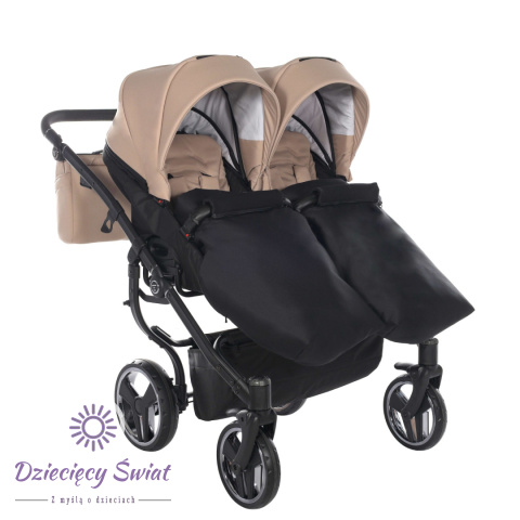 Junama DUO V3 2.0 78cm Beige wózek bliźniaczy 2w1, 3w1 / rok po roku