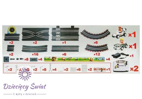 Tor Samochodowy + 2 Auta Mario RC 452cm 20km/h