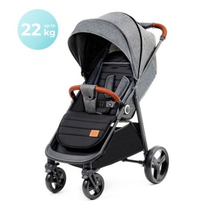 Wózek Spacerowy Kinderkraft Grande Plus Grey | Lekkość i Styl w Miejskiej Przestrzeni