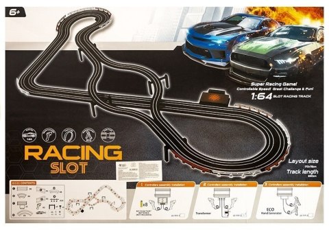 Tor Wyścigowy 2 Autka Kontrolery Slot Cars 1:64