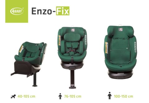 Fotelik ENZO-FIX I-SIZE 40-150cm 4 BABY black green