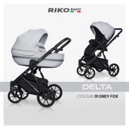 Delta RIKO BASIC 2w1 Grey Fox – Wózek z Trzema Systemami Amortyzacji