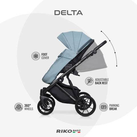 Delta 2w1 RICO BASIC kolor Grey Fox