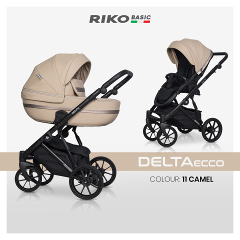 Delta Ecco 2w1 RIKO BASIC Camel – Funkcjonalny Wózek z Skórzaną Tapicerką