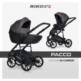 RIKO BASIC Pacco Ecco 2w1 Carbon – Komfortowy i Stylowy Wózek Dziecięcy