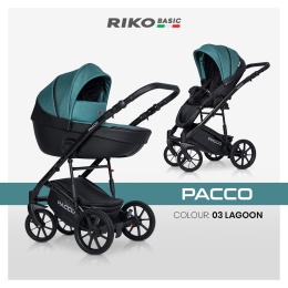 RIKO BASIC Pacco Ecco 2w1 Lagoon – Komfortowy i Stylowy Wózek Dziecięcy