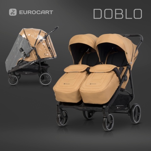 Doblo Euro Cart kolor Camel wózek spacerowy bliźniaczy