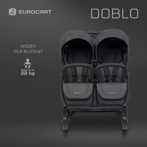 Doblo Euro Cart kolor Iron wózek spacerowy bliźniaczy