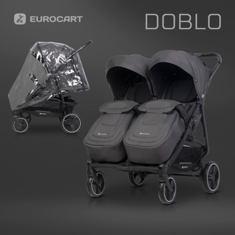 Doblo Euro Cart kolor Iron wózek spacerowy bliźniaczy